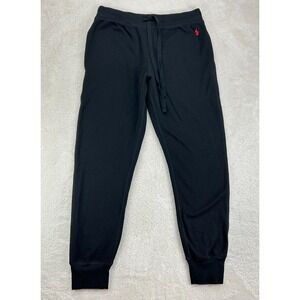 Polo Ralph Lauren Sleepwear Jogger Pants Mens L Black Comfort Elastic Waist Logo
